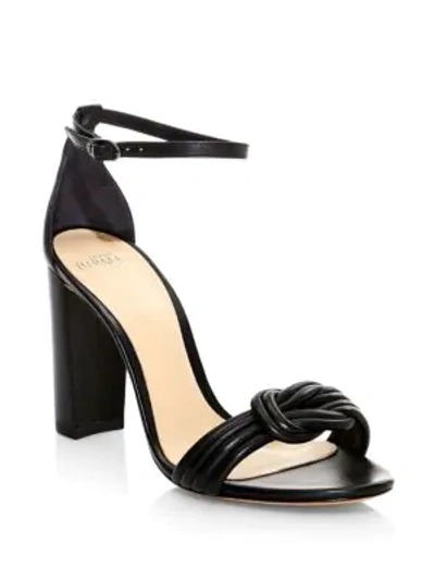 Shop Alexandre Birman Women's Vicky Knotted Leather Sandals In Black