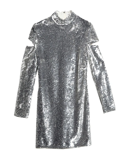Shop Helmut Lang Short Dress In Silver