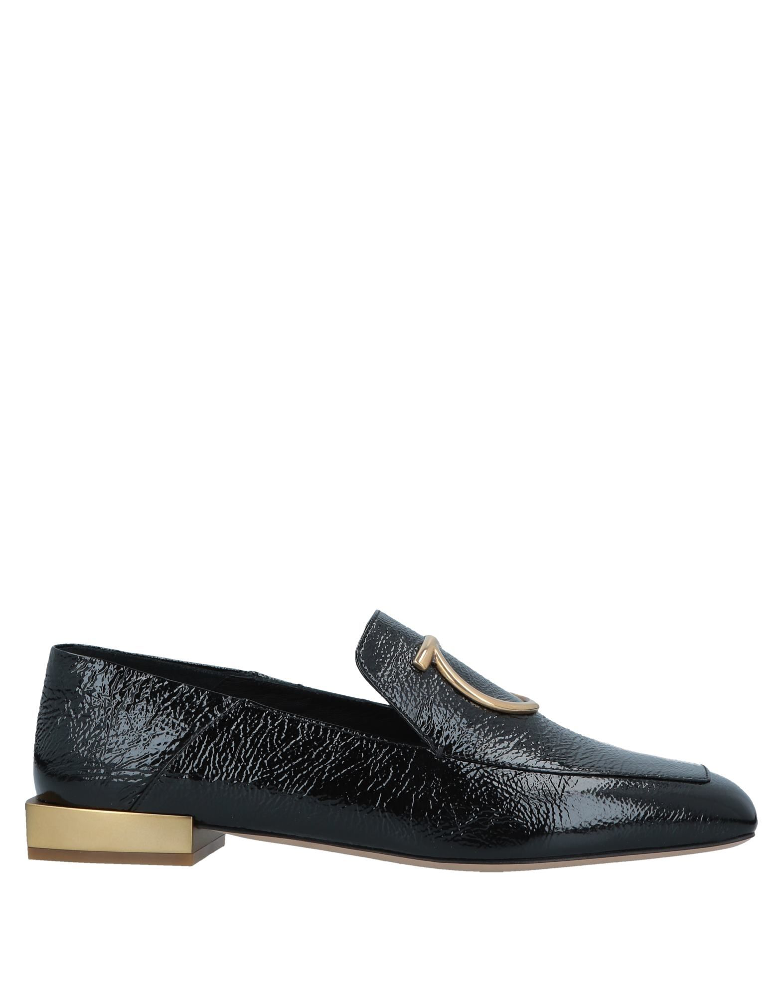 Salvatore Ferragamo Lana Buckle Leather Loafers In Black | ModeSens