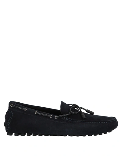 Shop Sergio Rossi Loafers In Dark Blue