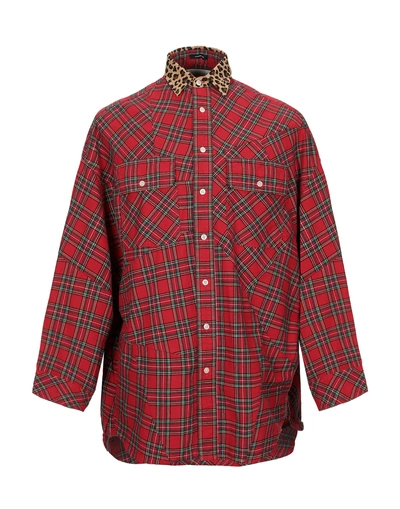Shop R13 Checked Shirt In Red