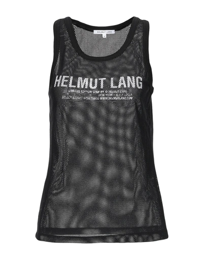 Shop Helmut Lang Tank Tops In Black