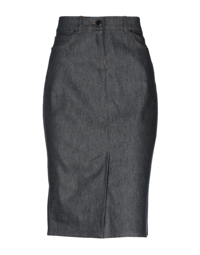 Shop Max Mara Denim Skirts In Blue