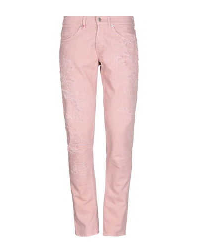 Shop Dondup Denim Pants In Pastel Pink