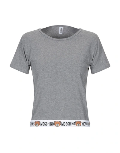 Shop Moschino Undershirts In Grey