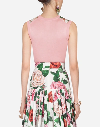 Shop Dolce & Gabbana Silk Knit In Floral Print