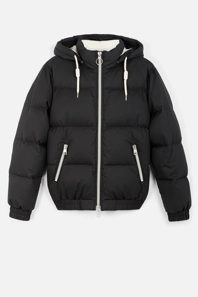 Shop Ami Alexandre Mattiussi Hooded Down Jacket In Black