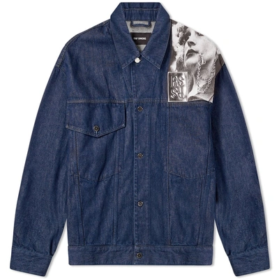 Shop Raf Simons Punkette Denim Jacket In Blue