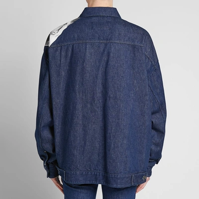Shop Raf Simons Punkette Denim Jacket In Blue