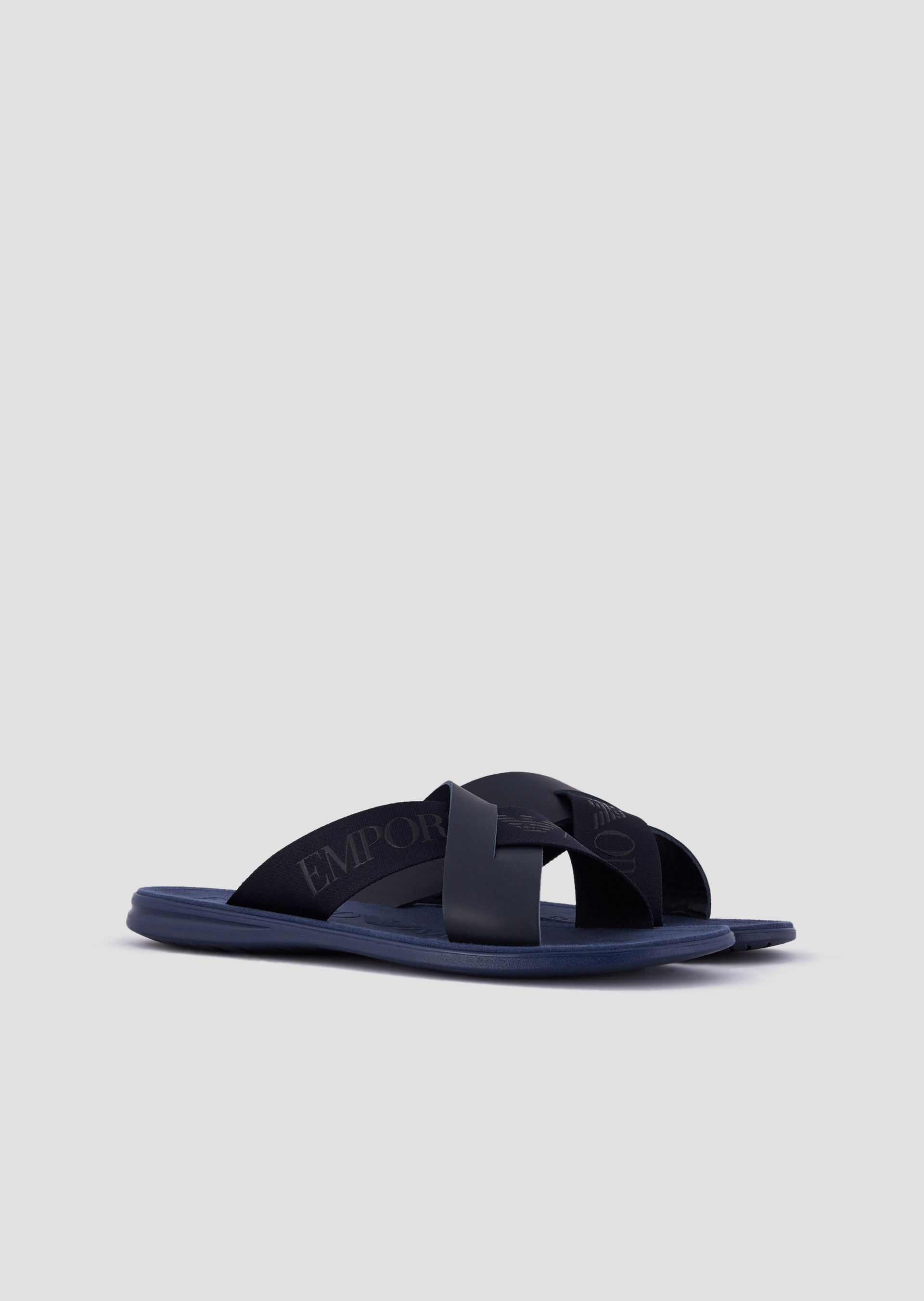 Emporio Armani Sandals - Item 11635503 In Midnight Blue | ModeSens