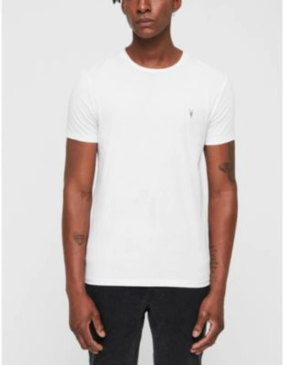 Shop Allsaints 3 Pack Cotton-jersey T-shirts In Lunar G Grey W