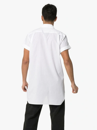Shop Ann Demeulemeester Oversized Cotton Short Sleeve Shirt In White