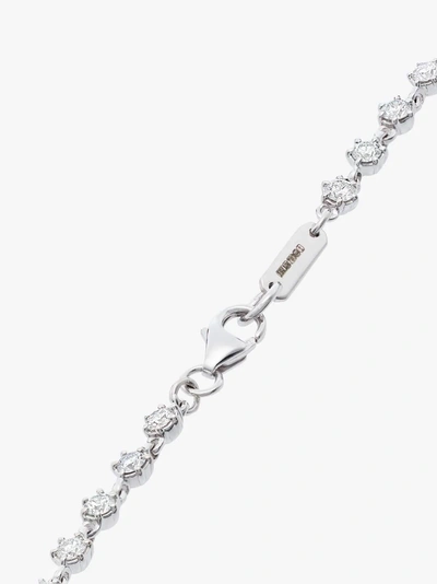 Shop Jade Trau 18k White Gold Penelope Diamond Tennis Bracelet In Metallic