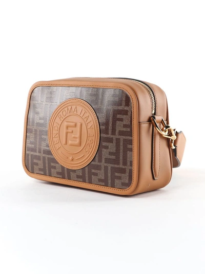 Shop Fendi Camera Case Shoulder Bag In Wo Mogano+caramel