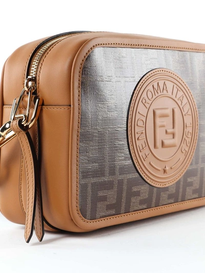 Shop Fendi Camera Case Shoulder Bag In Wo Mogano+caramel