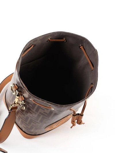 Shop Fendi Mon Tresor Bucket Bag In 5wv Mogano+nocciola