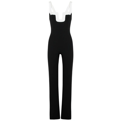 Shop Galvan Arabesque Monochrome Straight-leg Jumpsuit