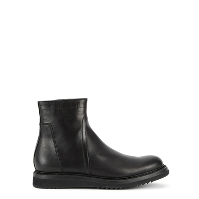Shop Rick Owens Creeper Black Leather Ankle Boots
