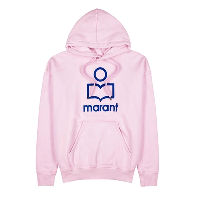 Shop Isabel Marant Étoile Mansel Pink Logo Cotton-blend Sweatshirt In Light Pink