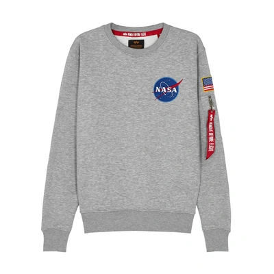 Shop Alpha Industries Space Shuttle Grey Cotton-blend Sweatshirt