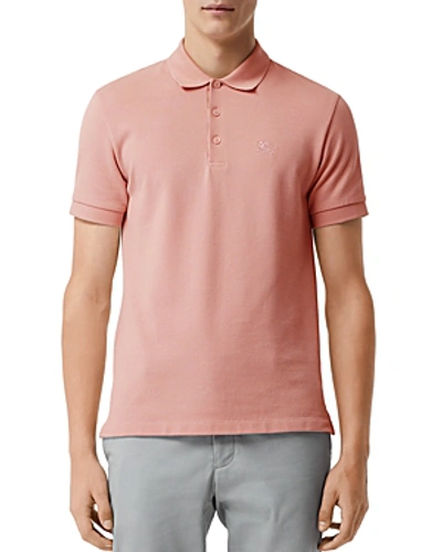 Shop Burberry Hartford Classic Fit Polo Shirt In Chalk Pink