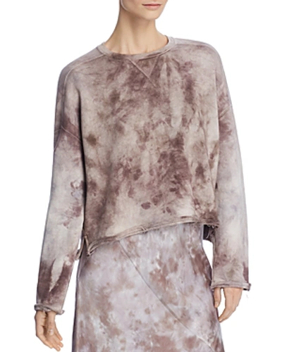 Shop Atm Anthony Thomas Melillo Tie-dye Sweatshirt In Mushroom Tie Dye