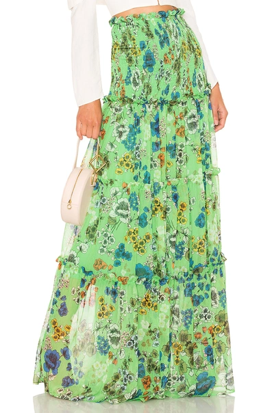 Shop Alexis Roshan Skirt In Eden Floral Green