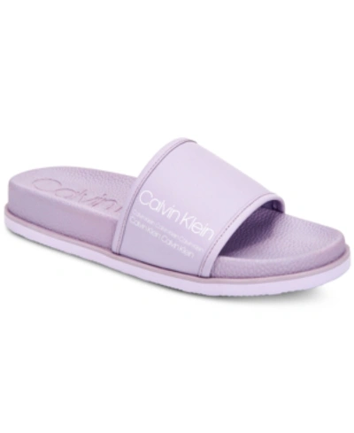 Calvin Klein Men's Mackee Sandals Men's Shoes In Purple | ModeSens