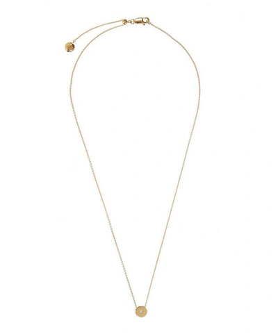 Shop Monica Vinader Gold Vermeil Linear Solo Diamond Necklace