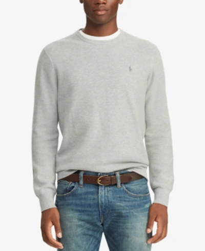 Polo Ralph Lauren Men's Cotton Textured Crewneck Sweater In Andover Heather  | ModeSens