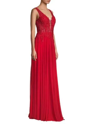 basix black label embellished gown