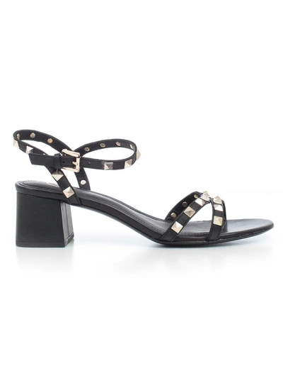 Shop Ash Iggy Sandals In Black Ariel Gold Studs