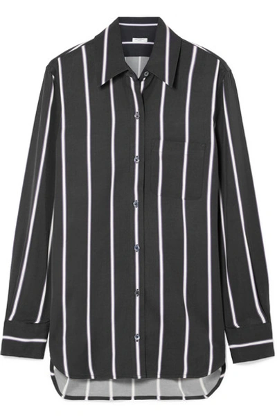 Shop Equipment Bradner Striped Twill Shirt In Black