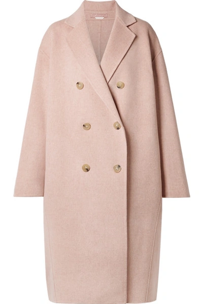 Shop Acne Studios Odethe Oversized Wool And Cashmere-blend Coat In Pastel Pink