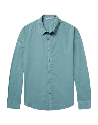 Shop James Perse Shirts In Light Green