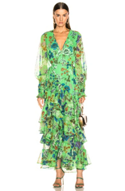 Shop Alexis Solace Dress In Eden Floral Green