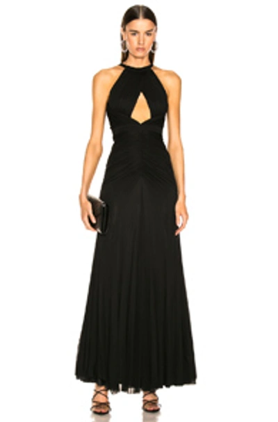Shop Alexander Mcqueen Halter Evening Dress In Black