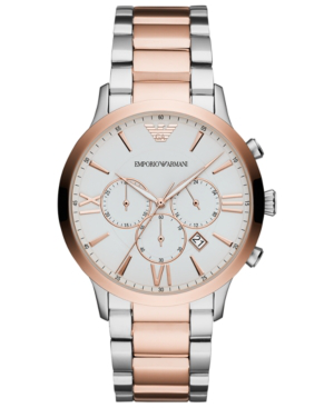 emporio armani men's stainless steel bracelet watch