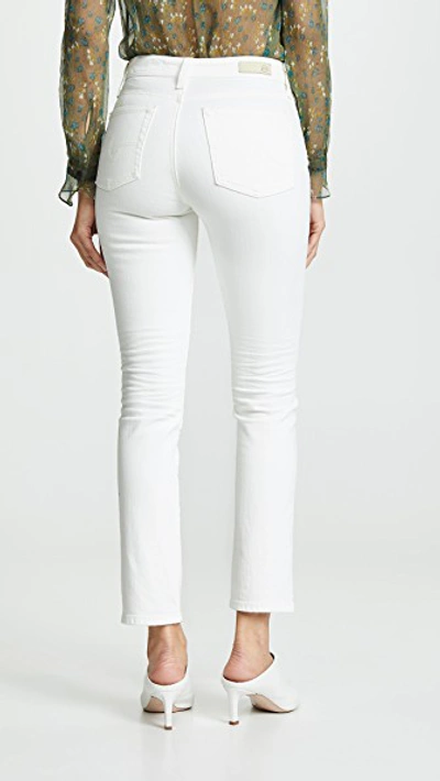 Shop Ag Mari Slim Straight Jeans In 1 Year Tonal White