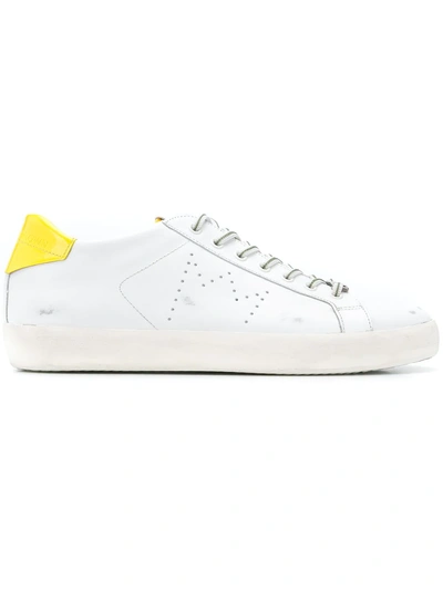 Shop Leather Crown Low-top Sneakers - White