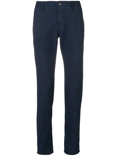 Shop Incotex Classic Chino Trousers - Blue