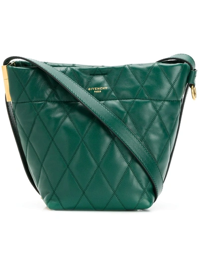Shop Givenchy Small Gv Bucket Bag - Green