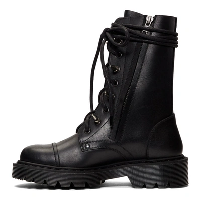 Shop Vetements Black Spiked Army Boots