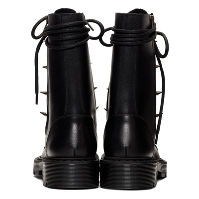 Shop Vetements Black Spiked Army Boots