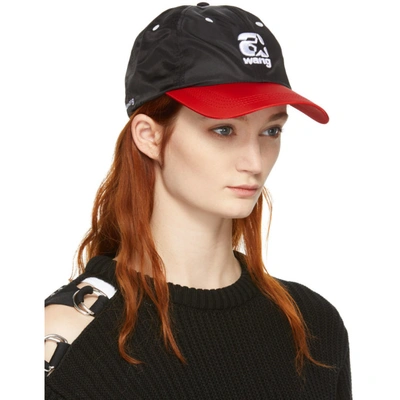 Shop Alexander Wang Red And Black Nylon Baseball Cap In 959 Blk/red