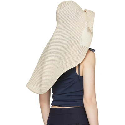 Shop Jacquemus Beige Le Souk Hat In Natural