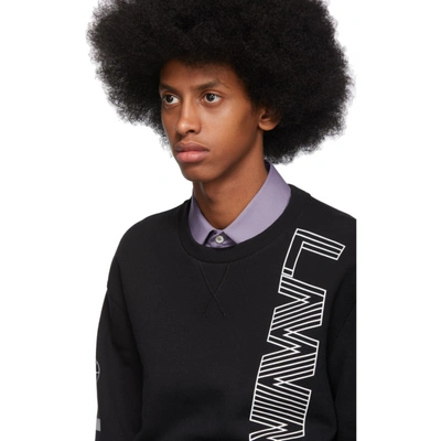 Shop Lanvin Black Logo Sweatshirt In 10 Black