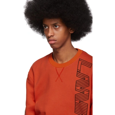 Shop Lanvin Orange Logo Sweatshirt In 90.orange