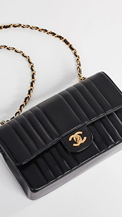 Pre-owned Chanel Vertical 10 Flap Bag" In Black