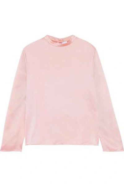 Iris & Ink Woman Hailey Satin-crepe Blouse Baby Pink | ModeSens